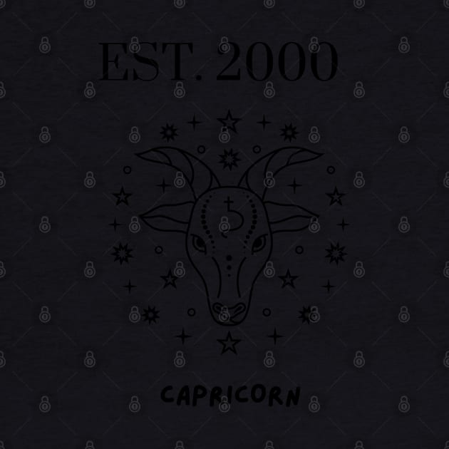 Est. 2000 Capricorn Zodiac by mebcreations